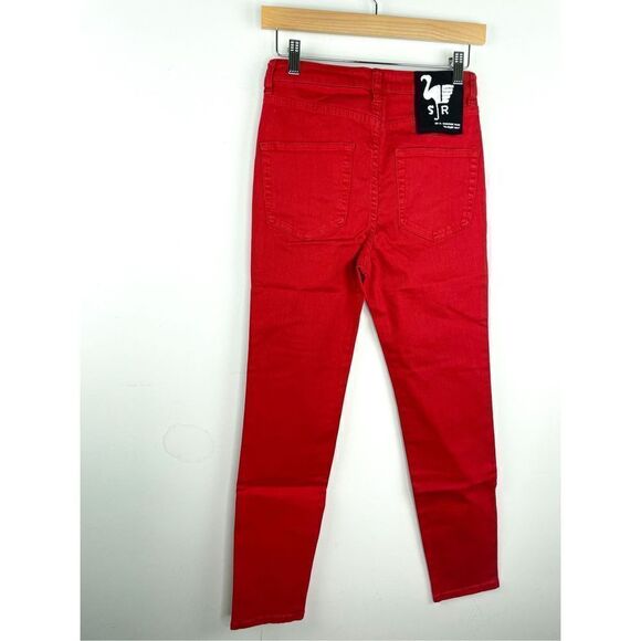 NWT Sandrine Rose Hi Skinny Color Pop Red Jeans Size 26 - Picture 8 of 13
